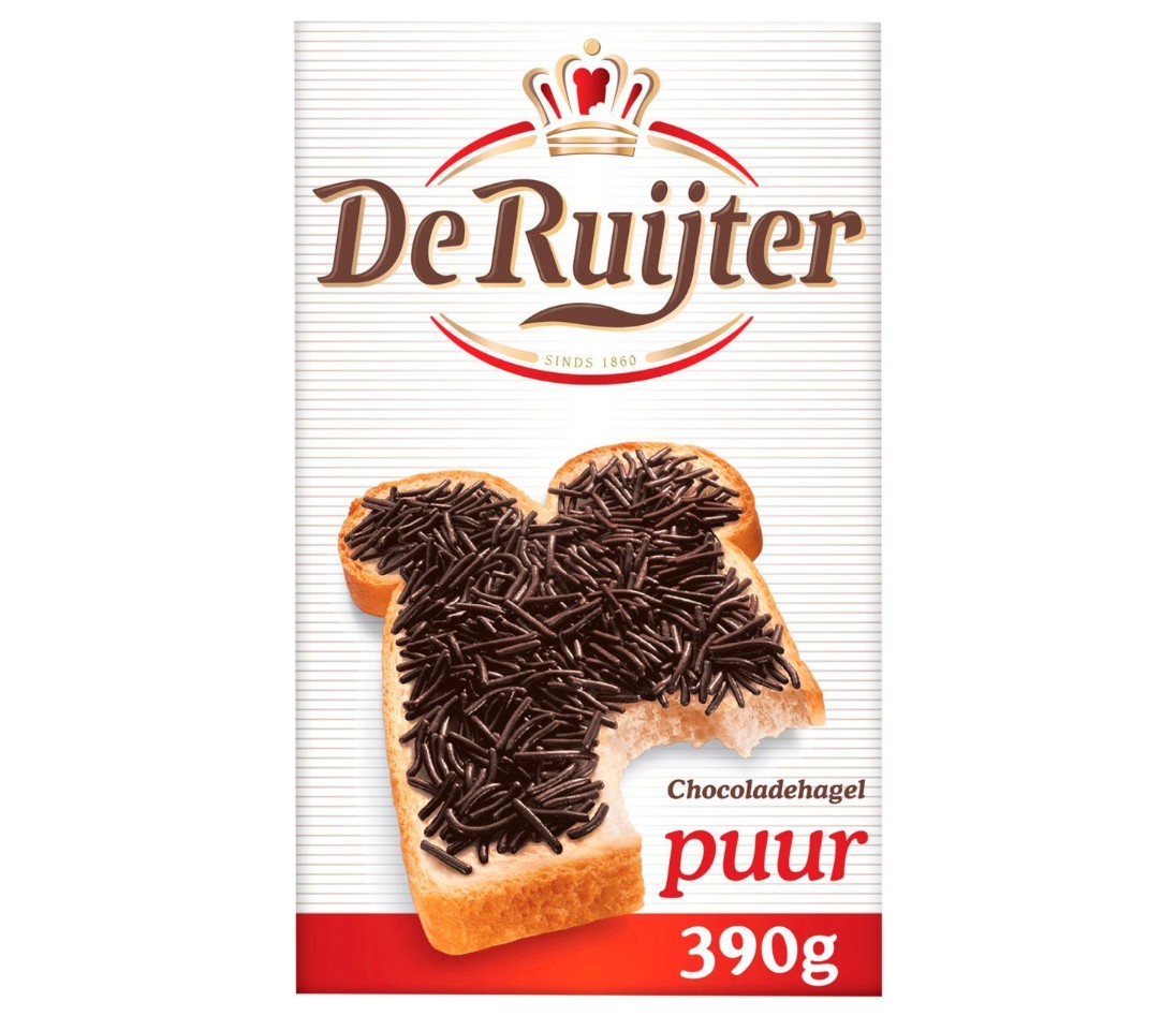 De Ruyter Chocolade Hagel Puur 390gr